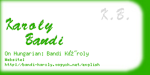 karoly bandi business card